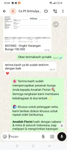 Testimonial Papan Bunga dumai