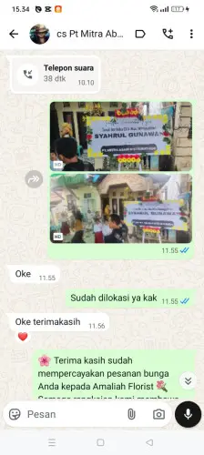 Testimonial Papan Bunga dumai