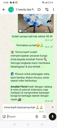 Testimonial Standing Flower dumai