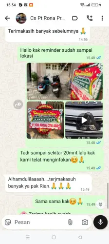 Testimonial Papan Bunga dumai