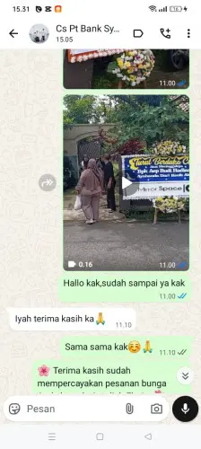 Testimonial Papan Bunga dumai